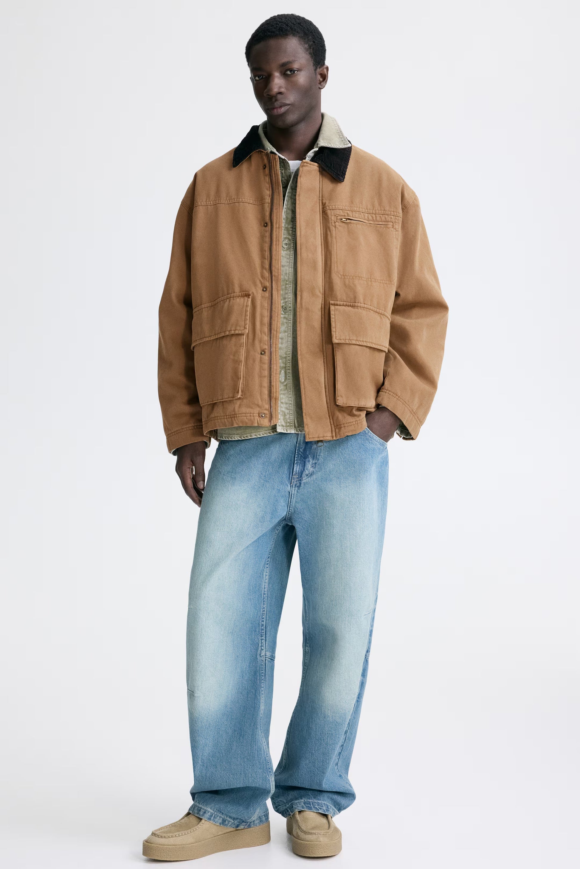 Premium Unisex Black and White Wool Varsity Jacket with Leather Sleeves